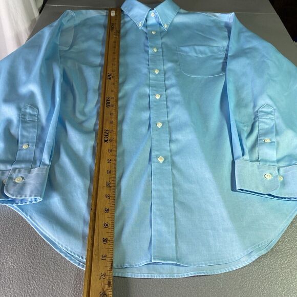 LAUREN RALPH LAUREN Shirt Classic Fit Button Down Long Sleeve Mens 16.5 Teal - Picture 7 of 9